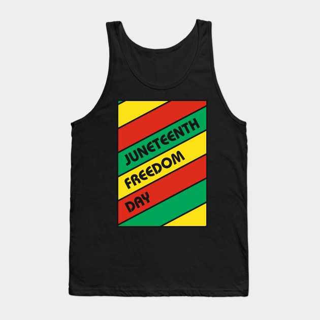 1865 Juneteenth Freedom Day Colors Green Red Yellow Holiday Tank Top by BeautyMoment